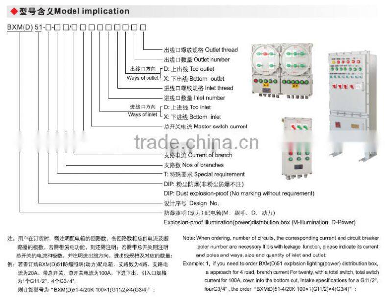 BXM(D)51 IIB Explosion proof distribution Exd box 400*650mm