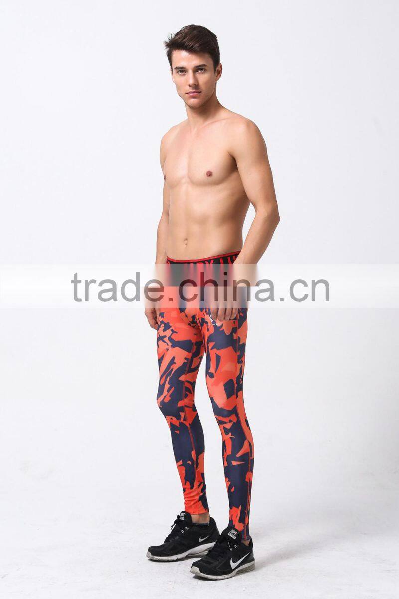 Camo Mens Compression Pants Leggings Jogging Running Base Layer Fitness Trousers Tights Sport Training Gym Wear