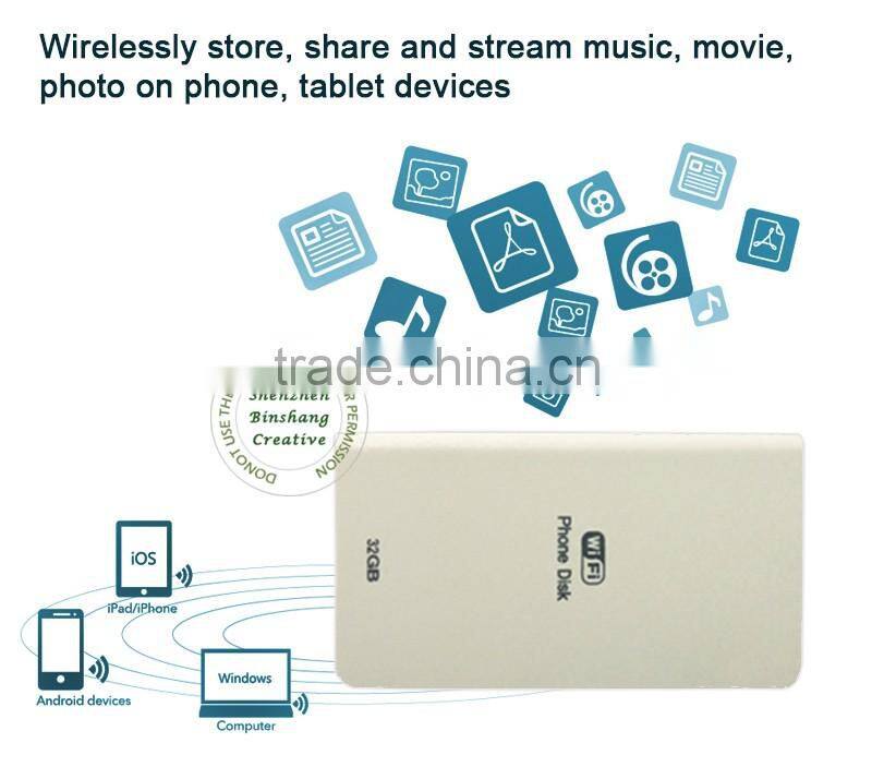 Wireless digital storage external hard disk with wifi for mac usb flash drive
