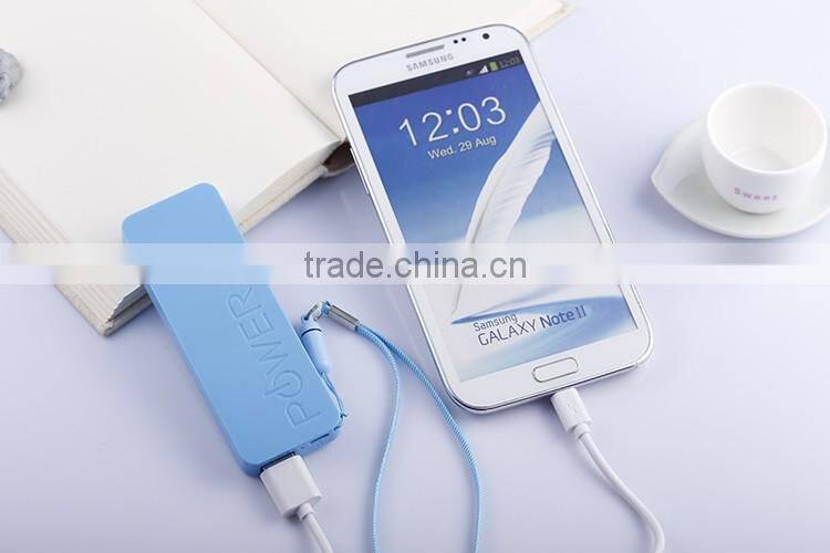 promotional slim mobile power bank 2600mah portable power bank
