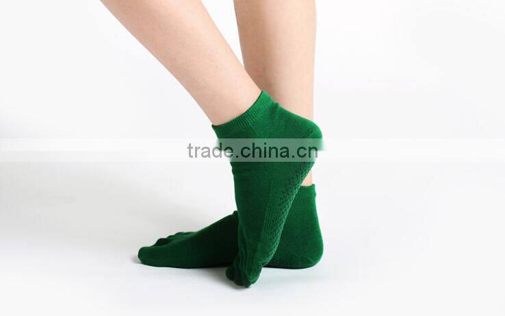 Sexy Hot Teen Girl Custom Made Socks Gray Anti Slip Yoga Pilates Toe Socks