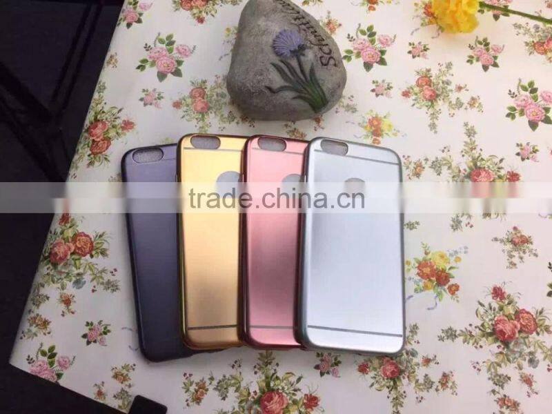 For iphone cover 7 cell cover electroplated transparent tpu case For iPhone 6