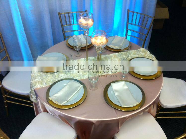 Satin table overlay