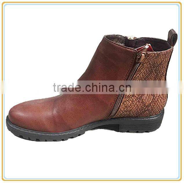 New ladies chuncky boots women new flat low heel boots