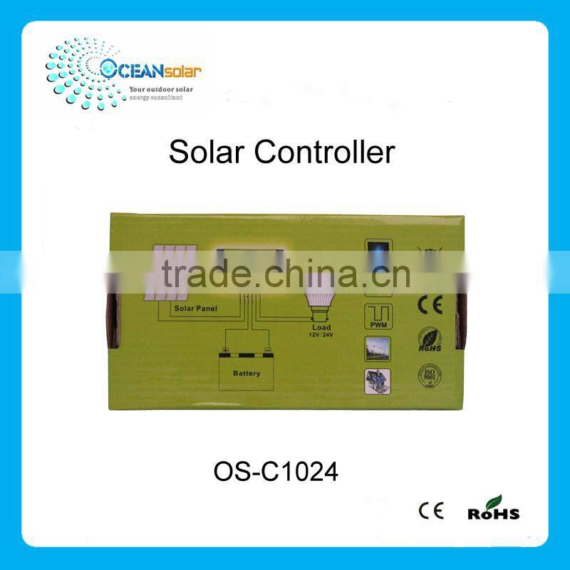 10A hotsale 12V 24V Auto PWM Solar regulator with LCD display