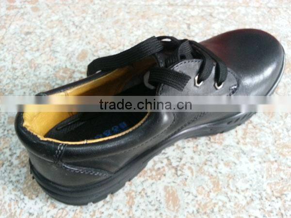 Low Heeled Smooth Cow Leather Administrative Safety Shoes