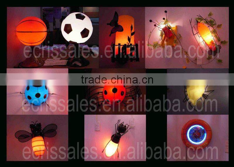 children Cartoon insect craft wall lamp