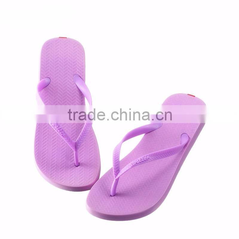 2016 summer footwear customized brand promotion ladies purple color slipper for women's size