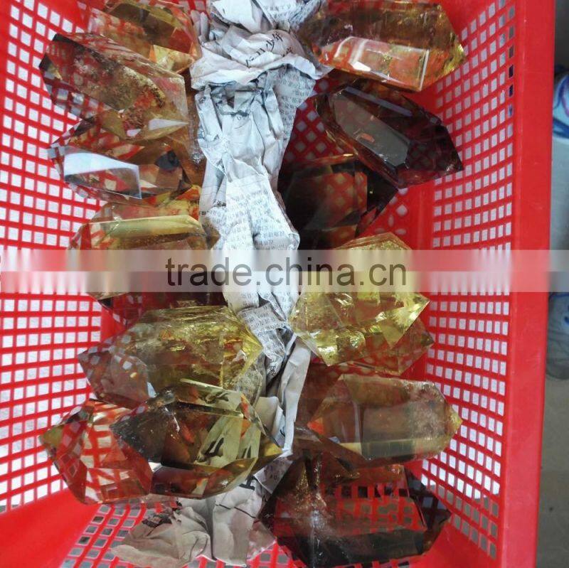 wholesale natural rock polished citrine quartz points for sale