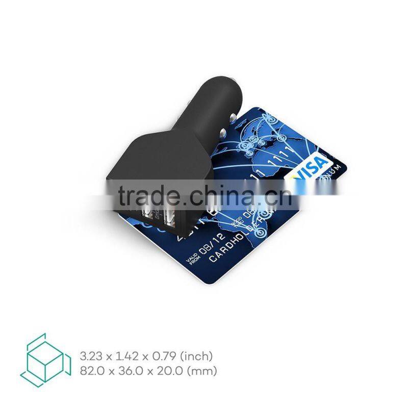 CE FCC high power quick charging 3 usb ports mobile phone car charger 36W 7.2A multi port usb car charger