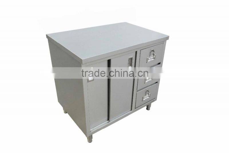 NSF Approval Stainless Steel Kitchen Cabinet with Three Drawers/ Commercial Cabinet