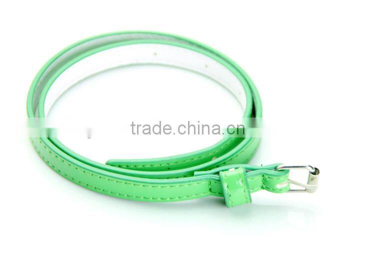 Fashion Skinny Patent Faux Leather Belt for Ladies