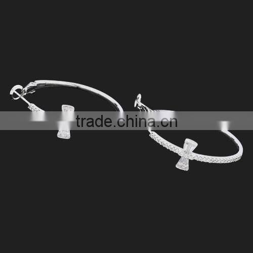 Golden manufacturer girls hoop earring diamond earring