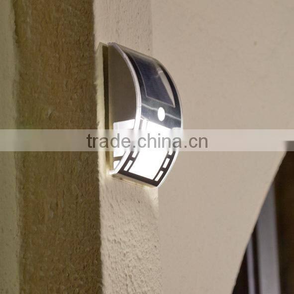 Motion sensor activated detection LED gate light solar PIR motion sensor