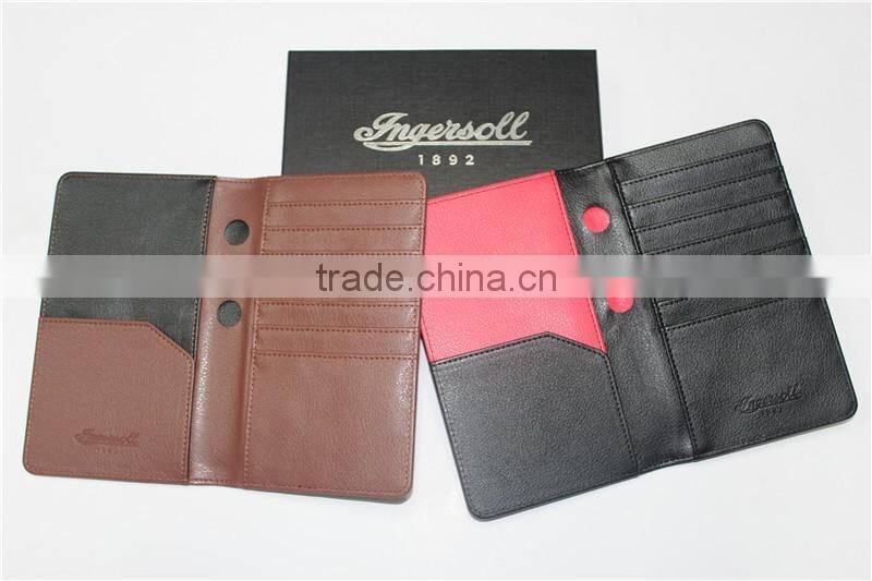 Top quality passport holder with card holder,Beautifully made leather passport cover/travel wallet with custom logo