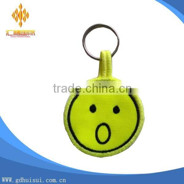Factory direct customized cheapest embroidery cute beer key chain