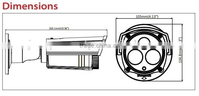 HIKVISION 3.0MP EXIR Bullet network Camera high resolution poe ip camera(6mm lens DS-2CD2232-I5)