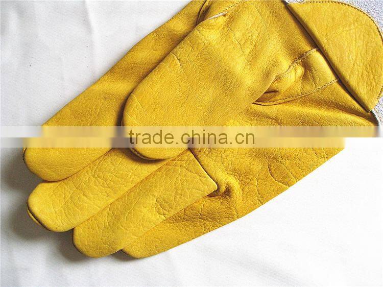 2015 Hot Sale Pig Grain Leather+Cow Split Leather Long Welder Gloves