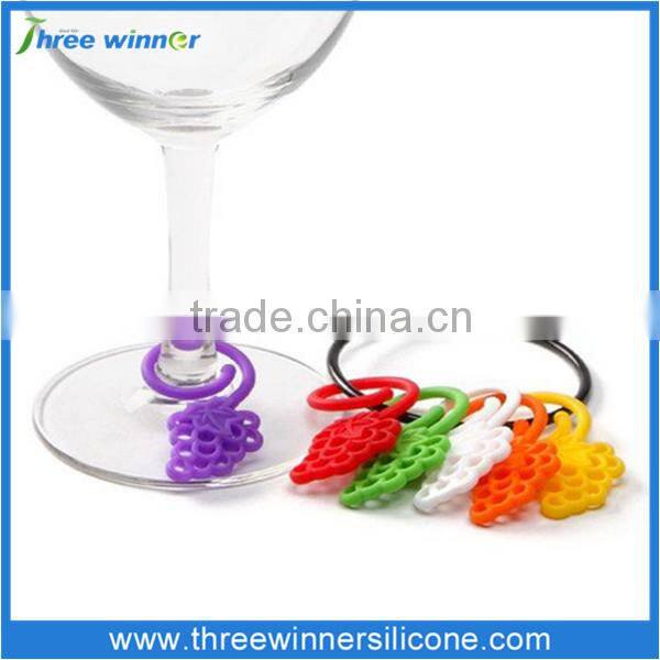 cute wine accessory food grade custom silicone wine accessory