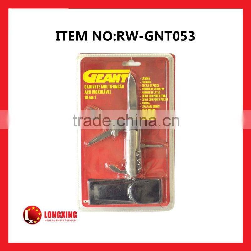 Factory Supply Pocket tools10 in 1 functions multifunction multi tool cheap pocket knife