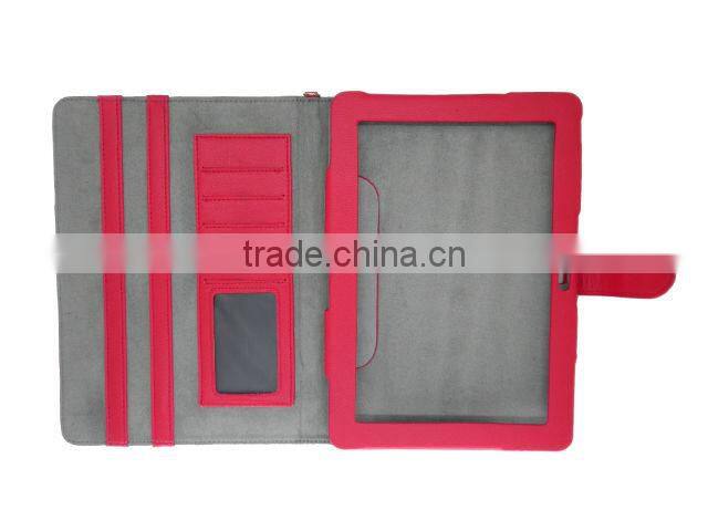 For Samsung Galaxy Tab 10.1 P7510 leather case stand red