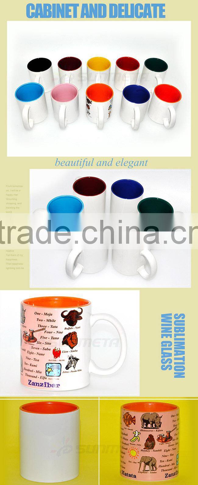 A grade sunmeta directly ceramic 11oz blank sublimation color mug
