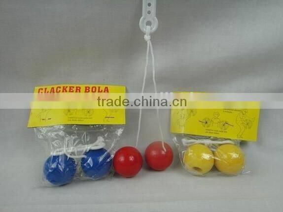 wholesale novelty gift toy click clack balls with handle