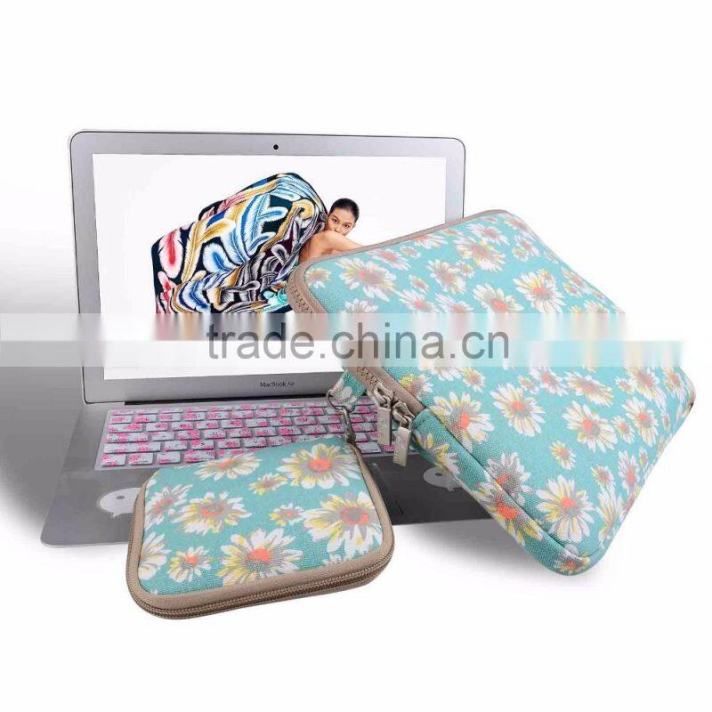 2016 Canvas sleeve with bag For Macbook/Laptop air pro retina 13";manufacturers Sleeve For ipad Macbook Air Pro 9.7/11/12/13/15"