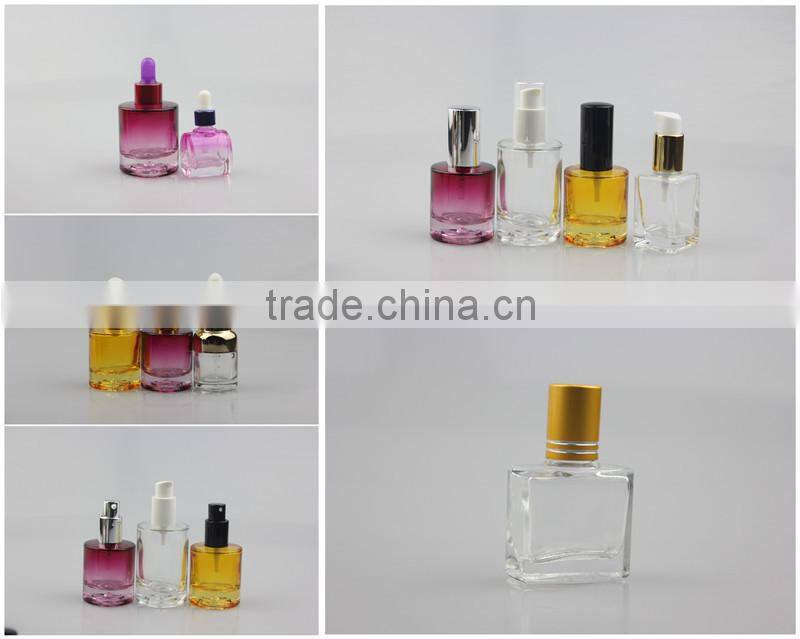 printed round shoulder aluminum cosmetic bottle GSB-023R