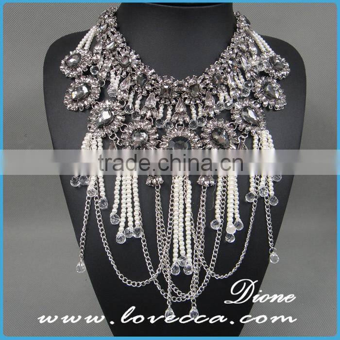 New fashon women exaggerate trendy bohemian bib collar jewelry factory direct necklace