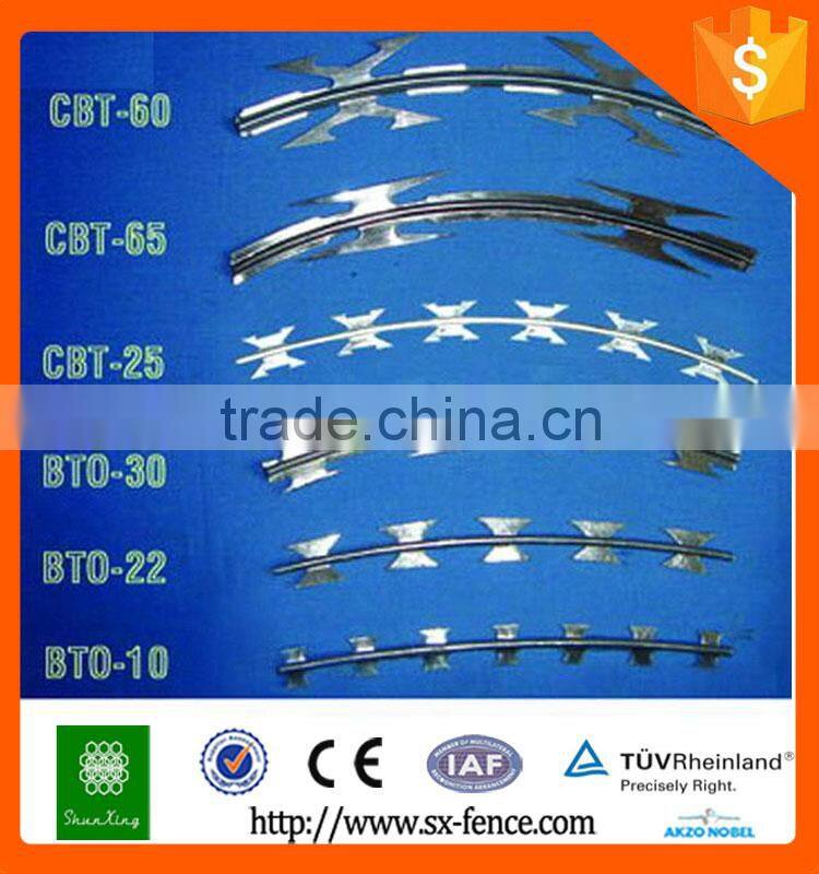 Cheaper concertina razor barbed wire with pallet/razor barbed wire toilet seat