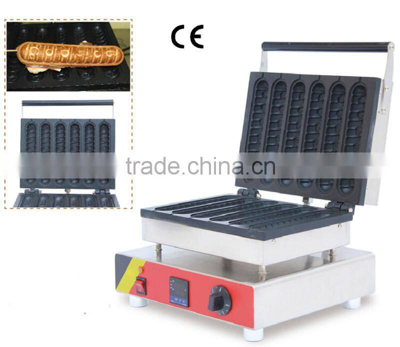 6pcs Commercial Use Non-stick 110v 220v Electric Digital Corn Dog Baker