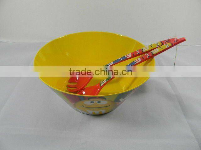 melamine tableware set/melamine chip and dip tray/melamine plate/melamine spoon and fork
