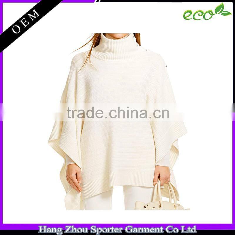 16FZCP04 cotton cashmere poncho 2016