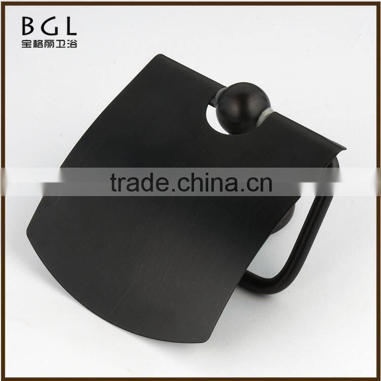 15733 American design china goods wholesale zinc alloy toilet paper holder black bathroom design