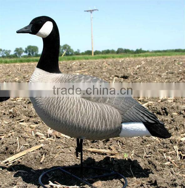 Plastic Hunting Goose Decoys With Iron Hoop Pedestal For Hunting in three head position