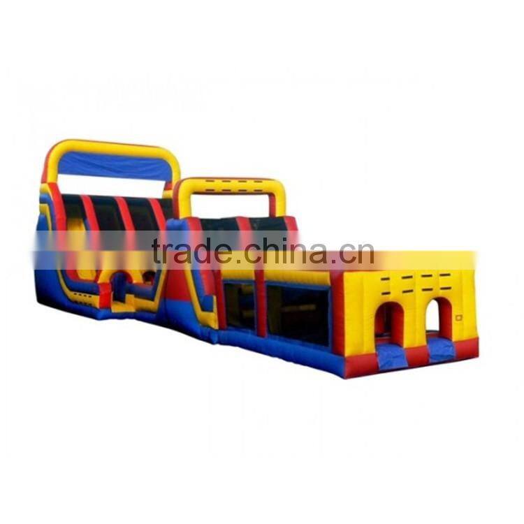 cheap children Obstacle course ocean themed inflatable assault obstacle tunnel course