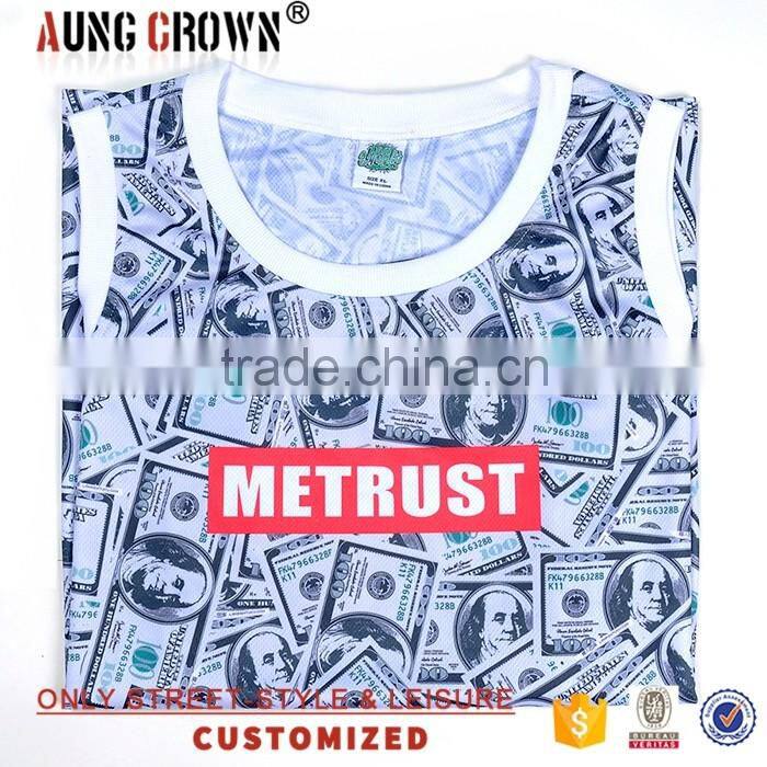 Low MOQ Screen Printing Oversized Tank Top Custom Logo Cheap Price