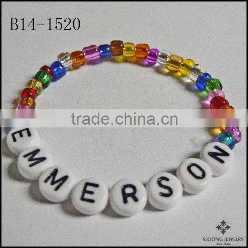 Different Color Sky Blue Wholesale Bright Color Bracelet Name Bracelet PERSONALIZED Bracelet