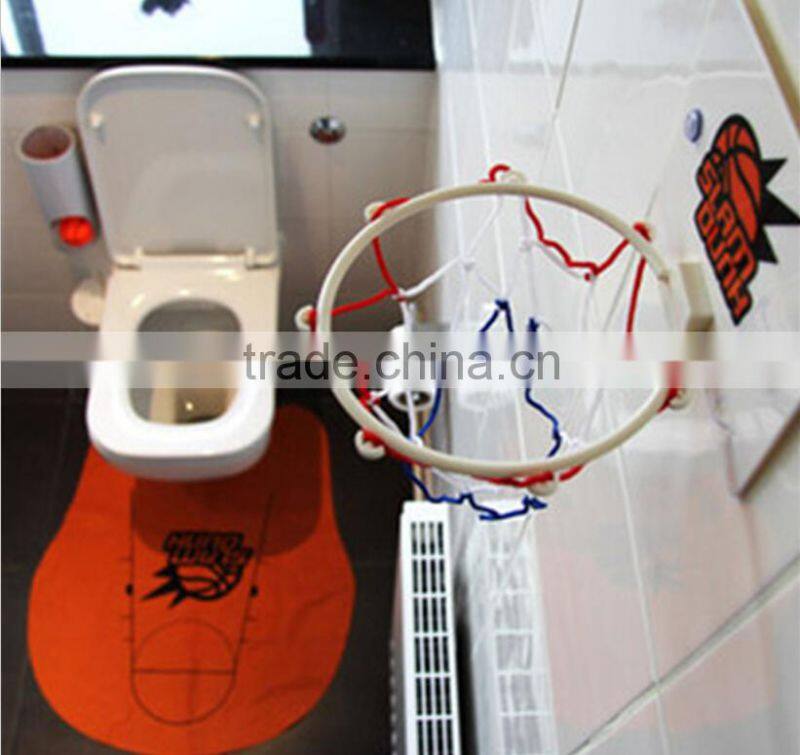 Toilet Basketball Set, Mini Toilet Basketball Game Set, Slam Dunk Toilet Basketball
