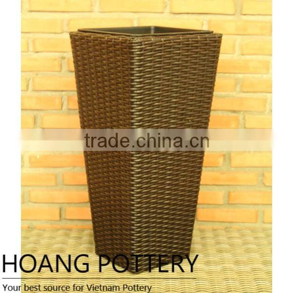Quality Round Rattan Wicker Flower Planter