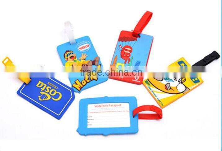 Custom Logo Cheap Bulk Soft Pvc Luggage Tag