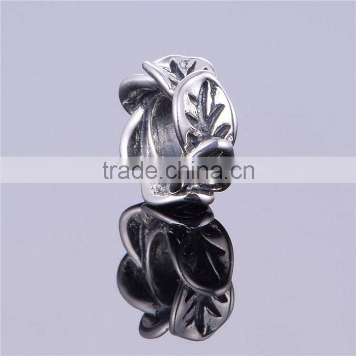 Custom 925 Silver Bead DIY Sterling Silver Charm Wholesale gracefully slidable silver Bead Fit for Woman Bracelet T046