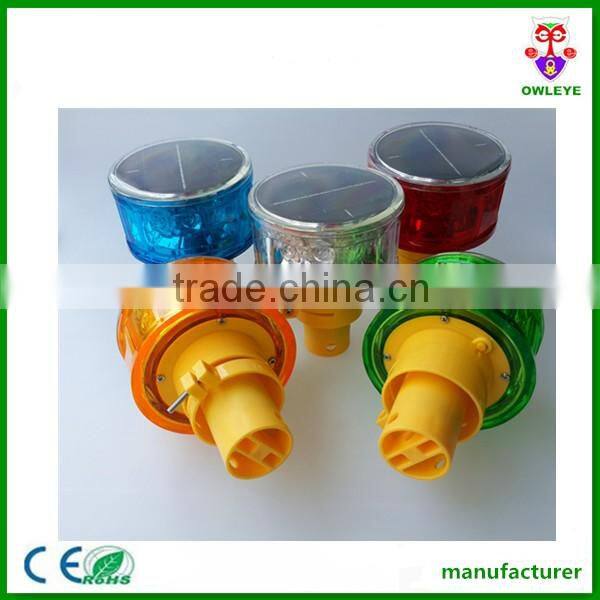 solar construction warning light,solar rechargeable led flashing beacon