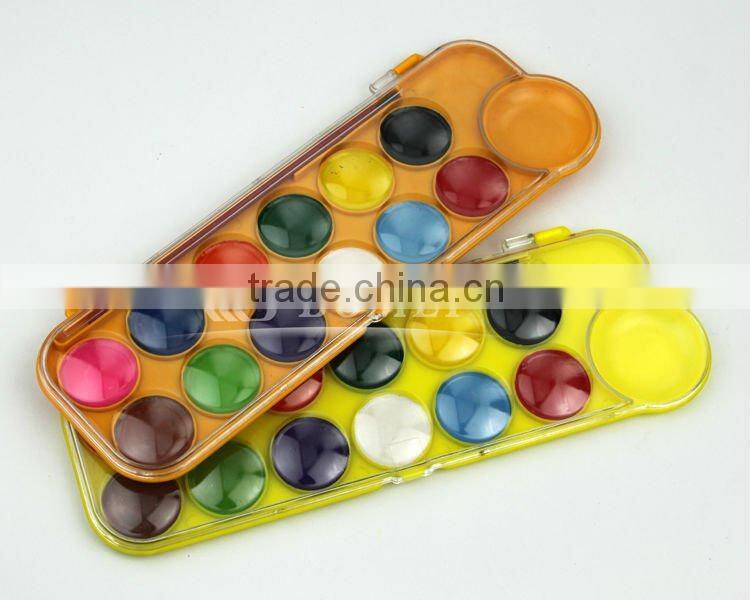 12c semi dry watercolor paint set