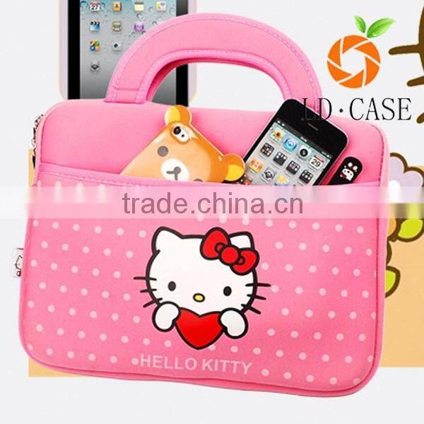Lovely hello kitty Printing Custom Neoprene notebook sleeve