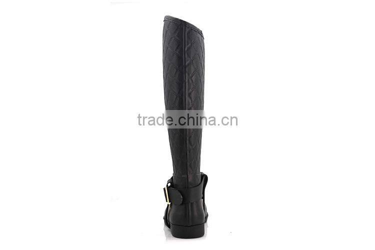 2016 Newest Customised designs Rubber Waterproof girls sex black knee boots