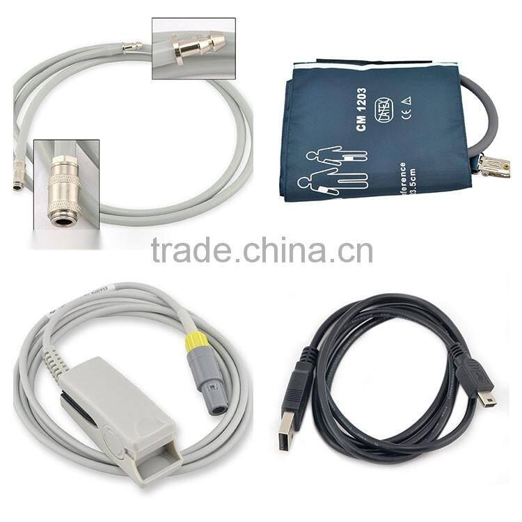 2016 new product big color LCD 24 hours SpO2 ambulatory monitoring ABPM system