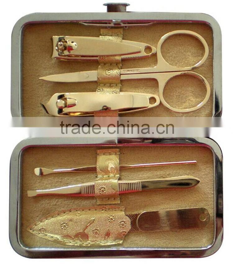 Bonvatt Deluxe 6pc Stainless Steel Travel Manicure Pedicure Set