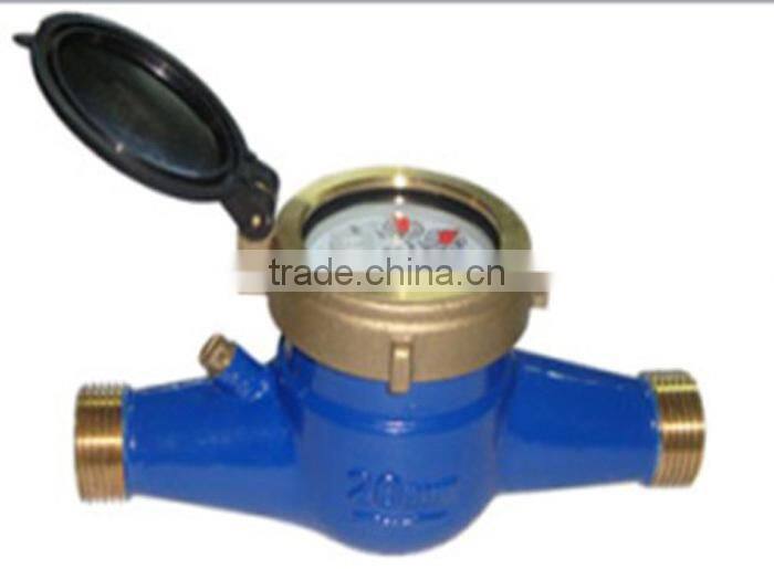 High precision multi jet brass water flow meter